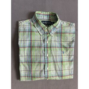 Ralph Lauren Men's Button Down Sz Lrg Plaid Long Sleeve Shirt